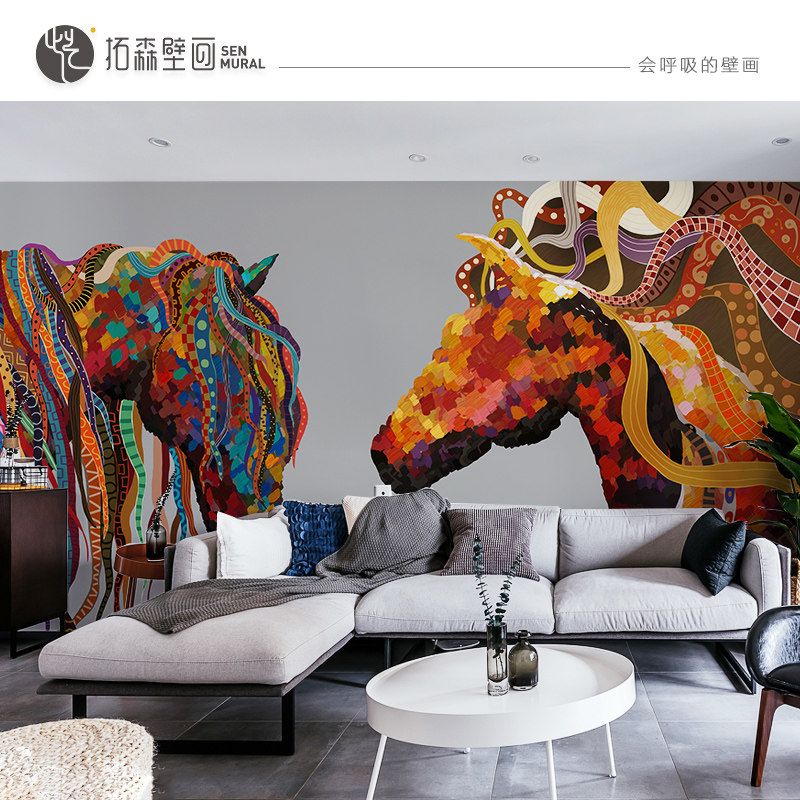 壁布现代简约北欧风格ins大气卧室客厅墙布背景墙无缝高档马墙纸|ruв категории награду материалов, обои, нетканая ткань обои - от Buy2taobao.com для оказания профессиональной услуги покупки агента Taobao