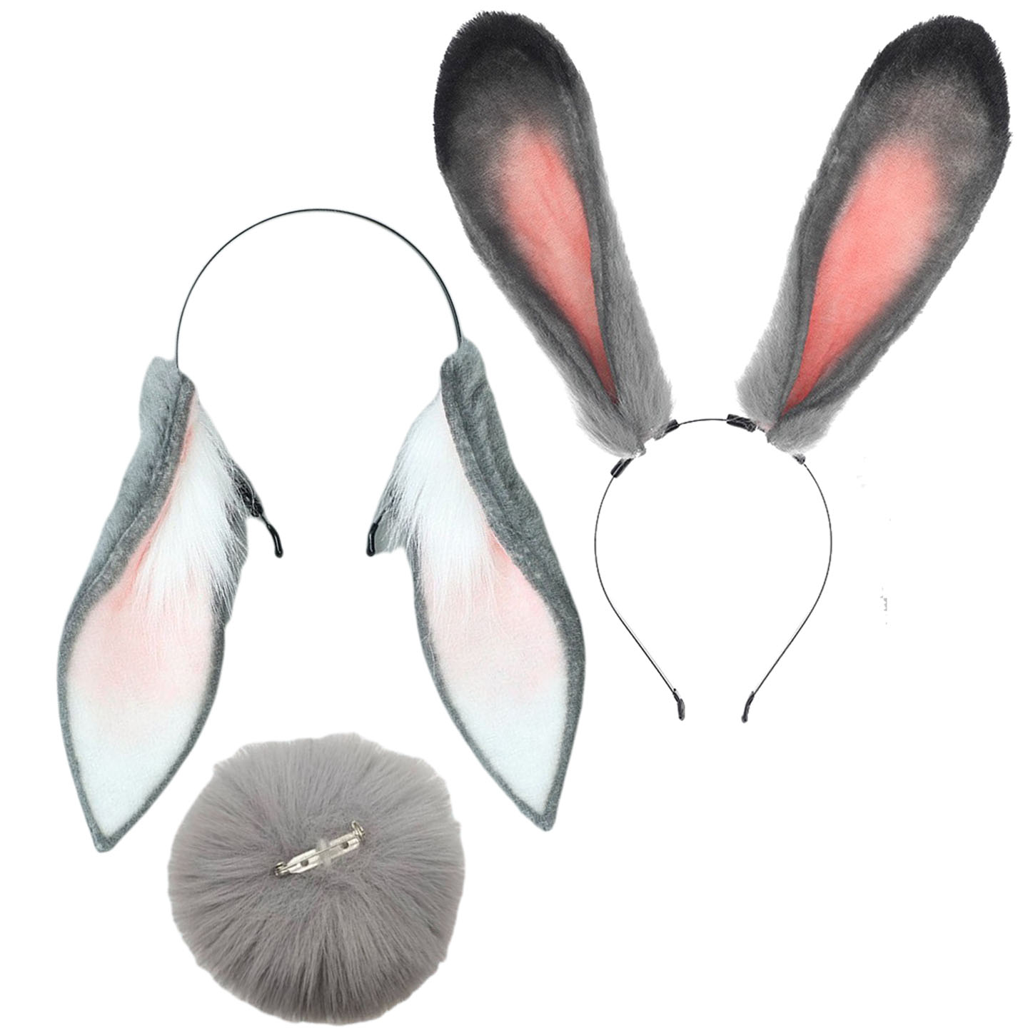 警官朱迪兔耳朵尾巴仿真兽耳发饰