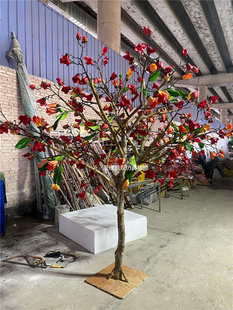 仿真木棉花树红木棉假树落地装饰舞台表演攀枝花树英雄树影视道具