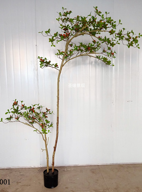 仿真海岛春花漆木树绿植盆栽室内