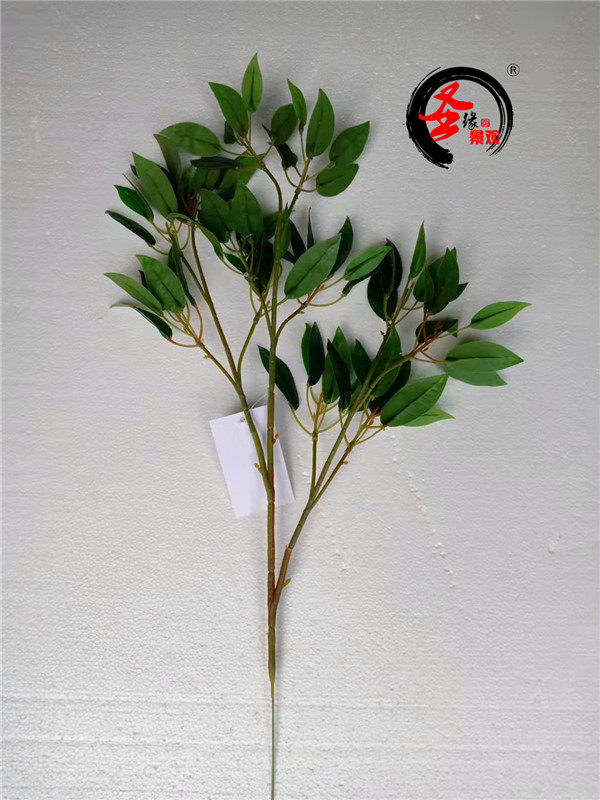 仿真鹿角杜鹃树叶树枝假人造塑料叶子高山杜鹃映山红绿叶工程造景图片