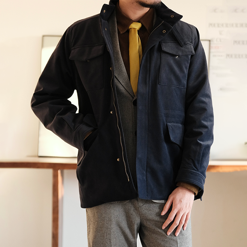 复古英伦老钱风M65猎装夹克