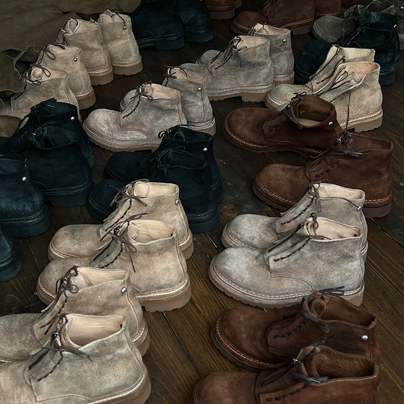 重工马皮登山休闲末日靴