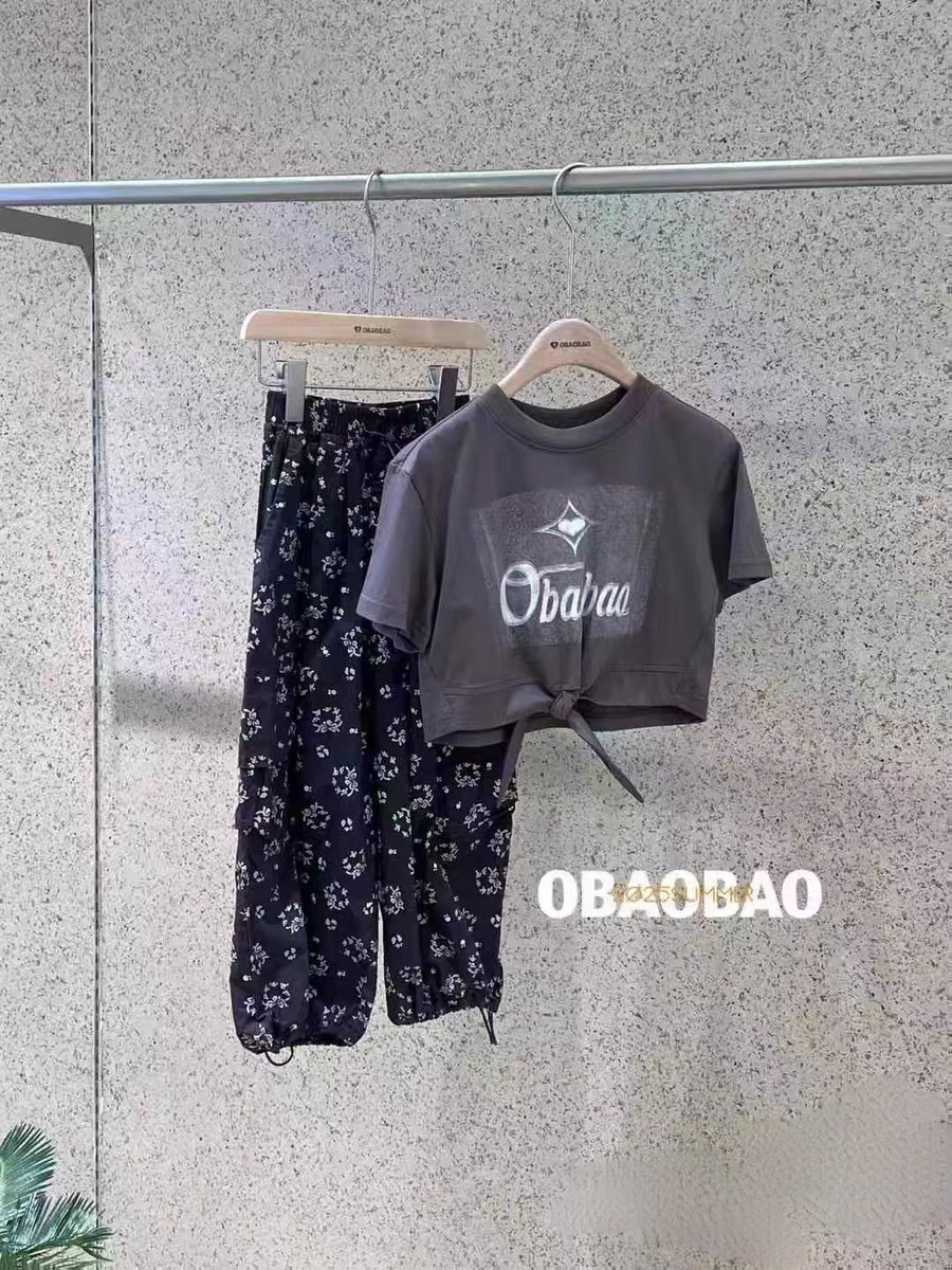 特价品牌童装欧抱抱夏款短款辣妹T女童短袖T恤薄款中大童多色
