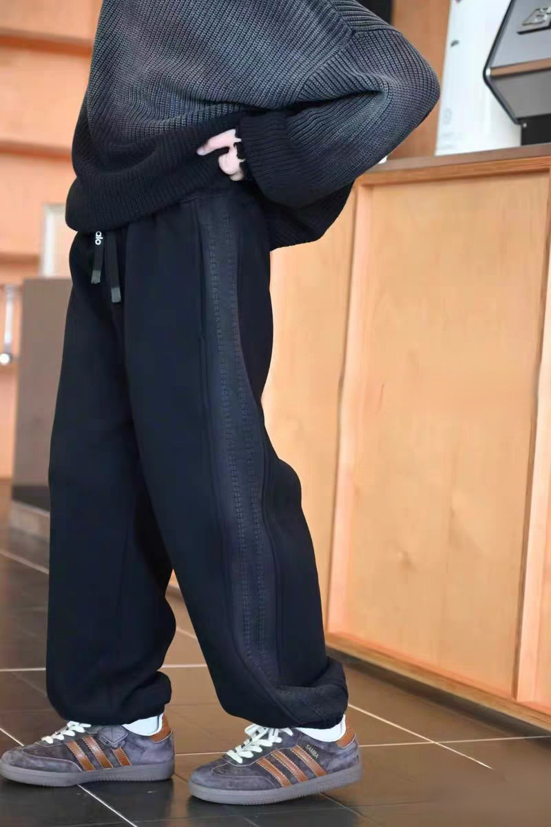 天依角品牌童装25冬款针织卫裤一体绒运动裤儿童裤子大童男童