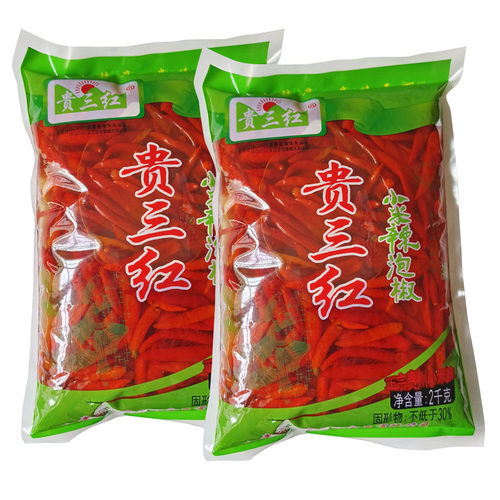 贵州省特产大袋含水红泡椒贵三红