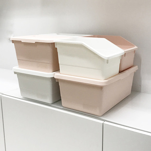 宜家代购 索克比 储物盒收纳盒带盖子储物盒衣物收纳盒北欧
