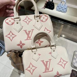 LV/女包NANO SPEEDY老花迷你手提枕头包单肩斜挎包M61252