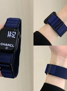 适用苹果手表s11/s10新款高山回环编织表带苹果s10AppleWatch男女