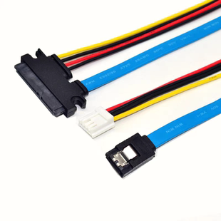 硬盘数据供电一体线小4PIN母软驱SATA3.0转SATA22P电脑线