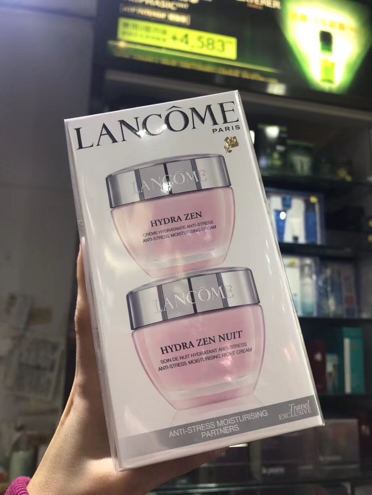 LANCOME兰蔻水份缘舒缓面霜两件套日霜50ml+晚霜50ml补水保湿滋润