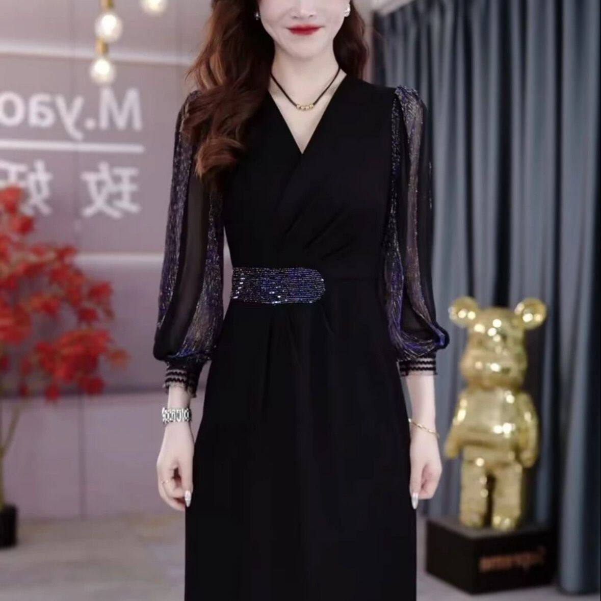 大码女装2025秋新款胖mm洋大码连衣裙