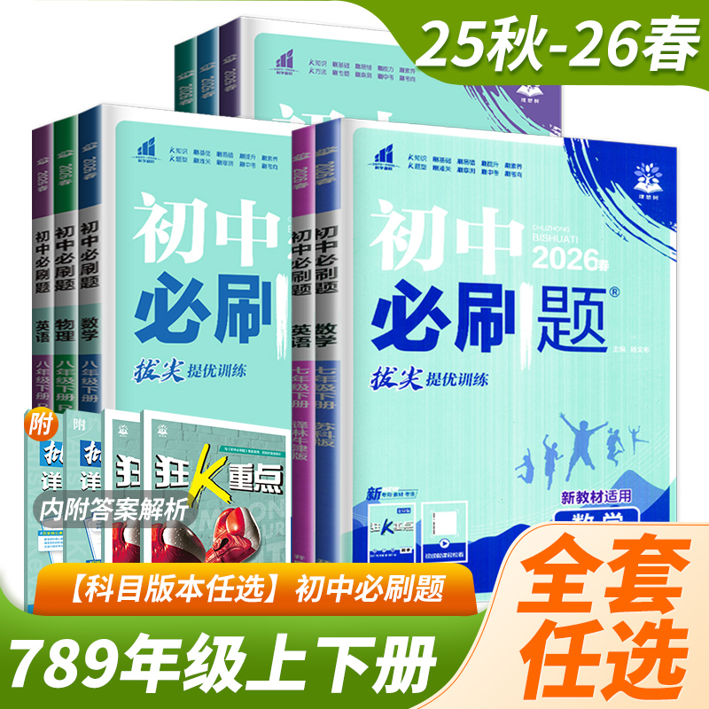 必刷题七八九年级上下册学教辅