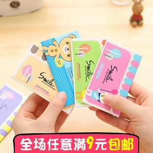 Корейская версия канцелярских товаров Симпатичная мультипликация мини -творческая коррекция после модификации пост -изменяющий почтовый почтовый школьные принадлежности