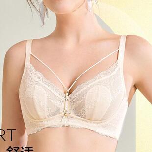 正品 奥丽侬性感文胸罩超薄水晶兔耳朵软钢圈上托聚拢内衣OW8835