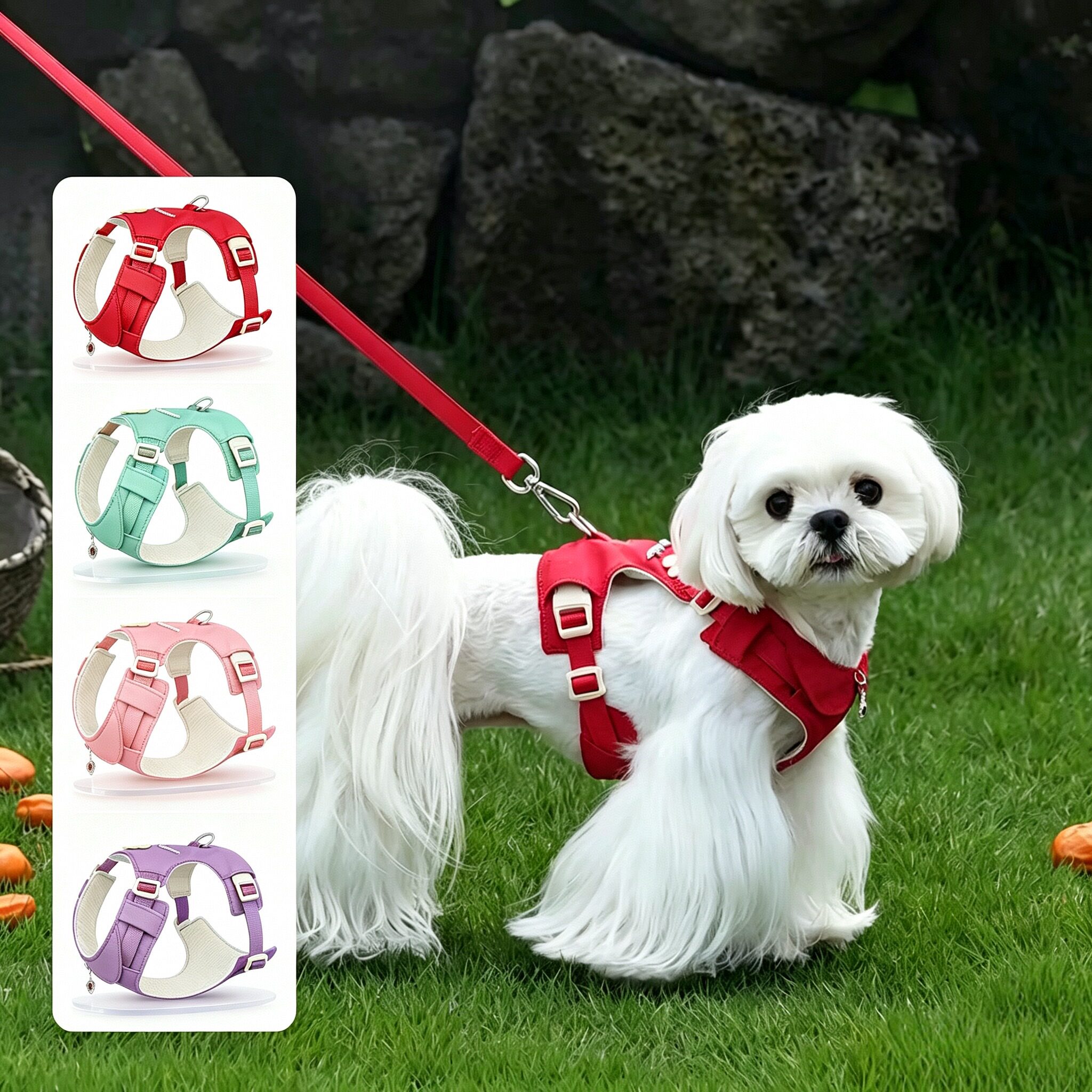 ARKIKA工字型胸背牵引绳中小型犬