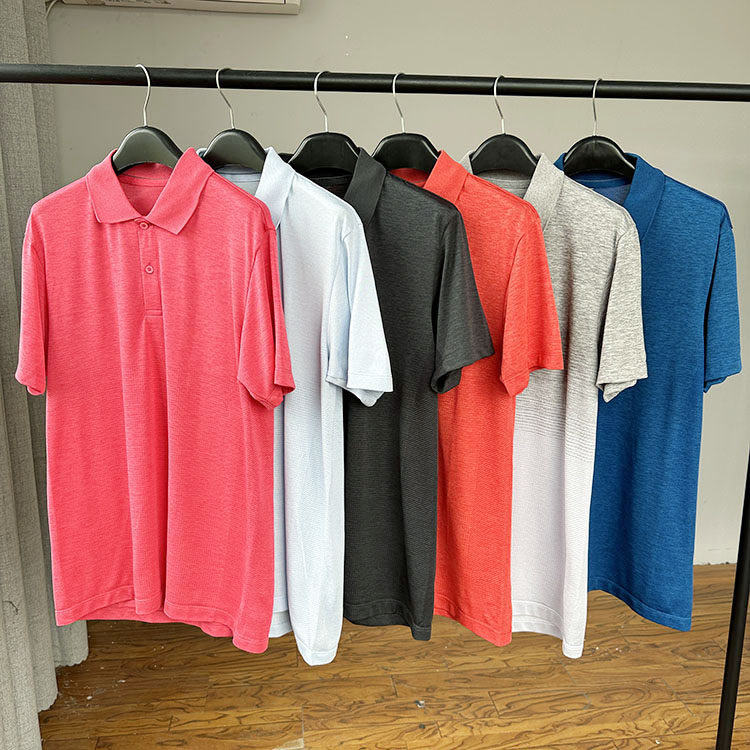 u剪速干短袖t恤男夏季网眼透气户外运动健身跑步薄款翻领polo衫