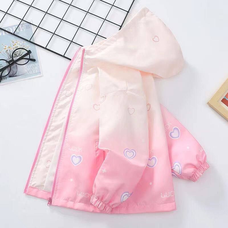 女童外套春秋季新款2026年女孩防风服长袖夹克儿童上衣宝宝冲锋衣
