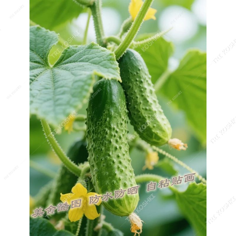 清新黄瓜蔬菜贴画房间餐厅厨房自粘防水装饰贴画不干胶贴纸