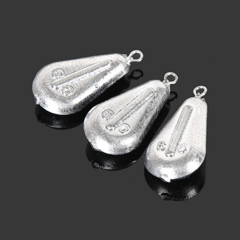 鸡心坠水滴形柳叶形铅坠串钩带环铅坠海竿钓坠铅砣渔具钓鱼用品