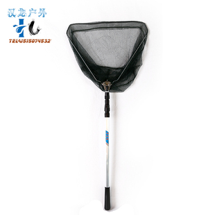 不锈钢钓鱼抄网 伸缩定位抄网杆 三角折叠抄网头网兜竞技抄网渔具