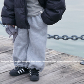 童装 冬季 加绒保暖可抽绳儿童加厚卫裤 BabyWe韩国代购 休闲长裤