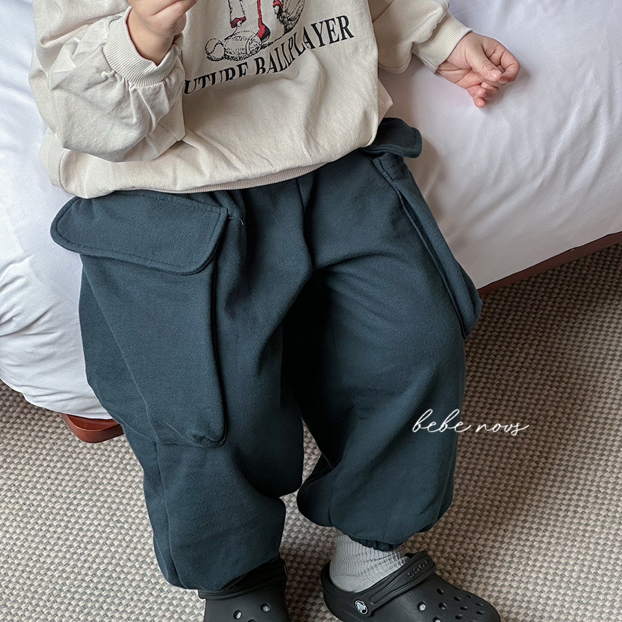growb▲BabyWe韩代童装春秋季男童松弛感大口袋束口裤中性卫裤