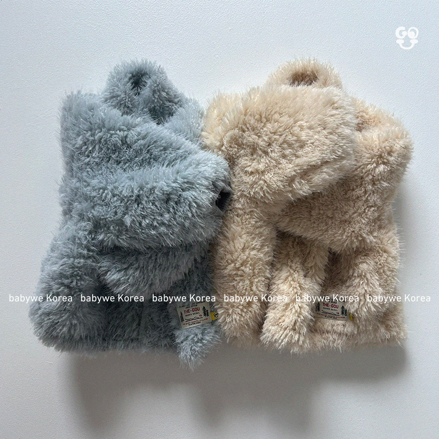 GOU▲BabyWe韩国代购25冬款男女童保暖不压身毛绒厚外套大衣