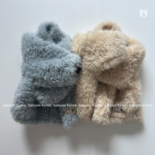 GOU▲BabyWe韩国代购25冬款男女童保暖不压身毛绒厚外套大衣