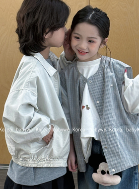 包邮▶bebenous主理人品牌26春儿童时髦实穿立体剪裁格子马甲背心