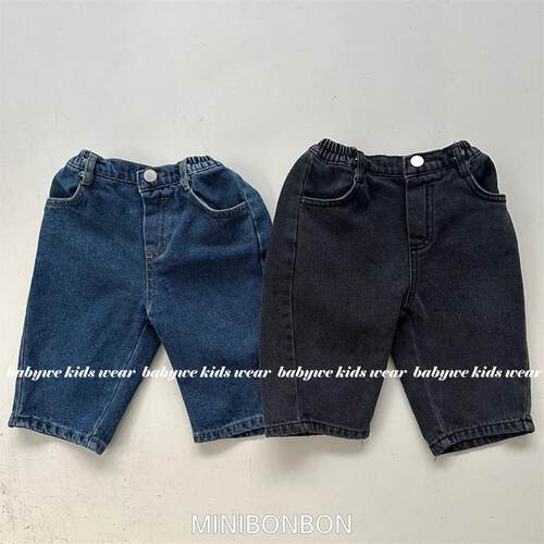 mnbb▲BabyWe韩国代购童装男女童冬季刷绒牛仔裤宽松萝卜裤长裤