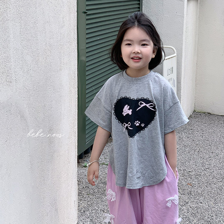 boboj▲BabyWe韩国代购童装圆摆开叉爱心蝴蝶结小兔子短袖t恤,童装/婴儿装/亲子装,T恤,淘宝优惠券,粉丝福利购,淘宝优惠卷