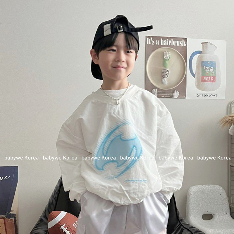 piknic▲BabyWe韩国代购童装春款赛博朋克金属回旋镖男童薄款卫衣