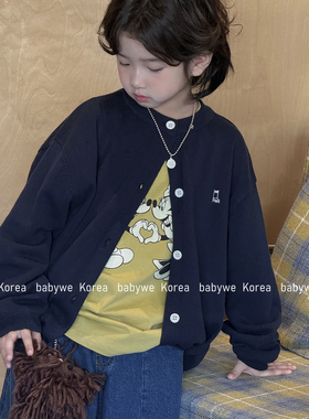 包邮▶bebenous主理人品牌26春儿童萌趣小椅子纯棉针织开衫外套