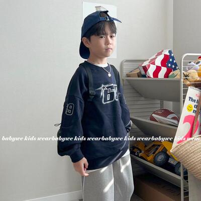 bailey▲BabyWe韩国代购童装男童秋季数字69卫衣上衣儿童套头衫
