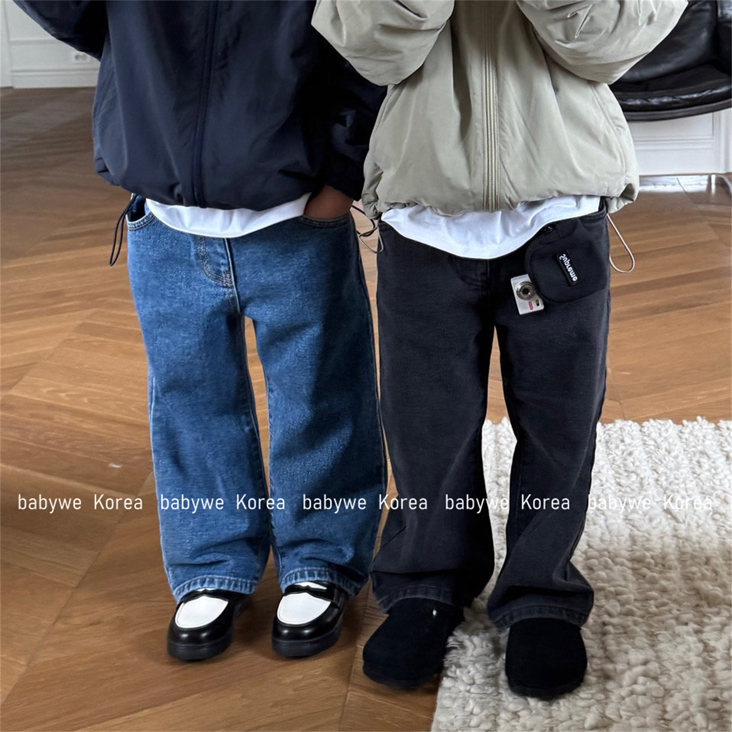 OUR家质感超绝的刷绒牛仔裤