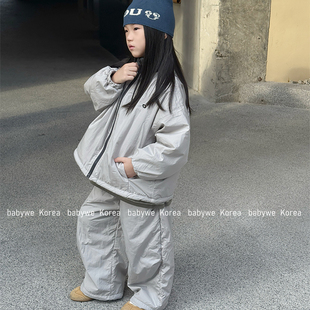 包邮▶bebenous主理人品牌冬m标儿童冲锋衣立领双层外套长裤套装