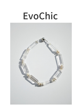 冰川白水晶天然珍珠极简风项链