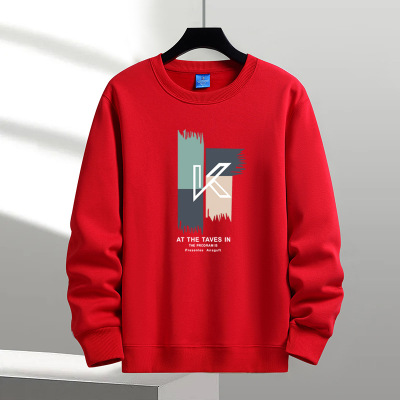 圆领卫衣男秋冬款套头上