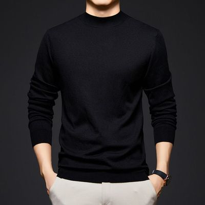 2025男士毛衣男款半高领