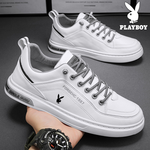 新款 男士 休闲鞋 花花公子板鞋 运动鞋 真皮2025冬季 潮滑板小白鞋 男鞋