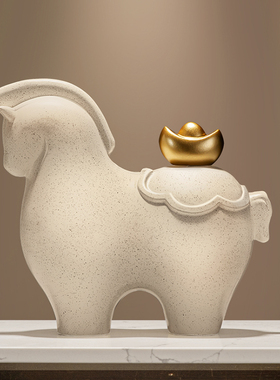 马上有钱摆件招财轻奢高档摆件