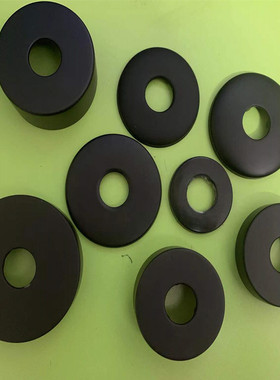 黑色水龙头装饰盖淋浴花洒混水阀三角阀不锈钢遮丑盖加大加厚46分