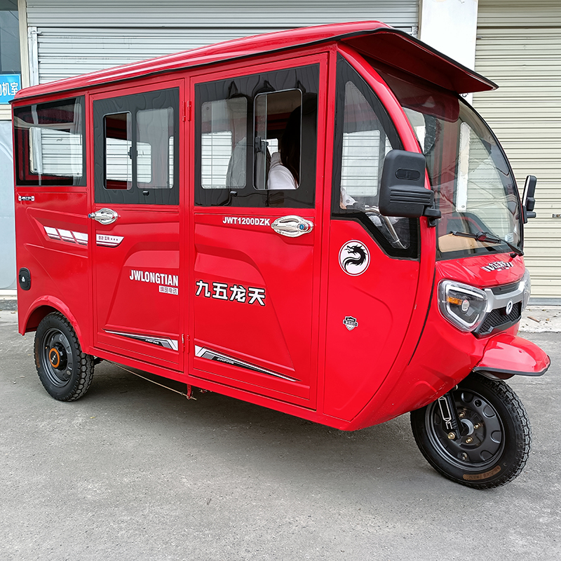 全封闭电动三轮车载客载货客运三轮车成人接送孩子电瓶车可上牌照