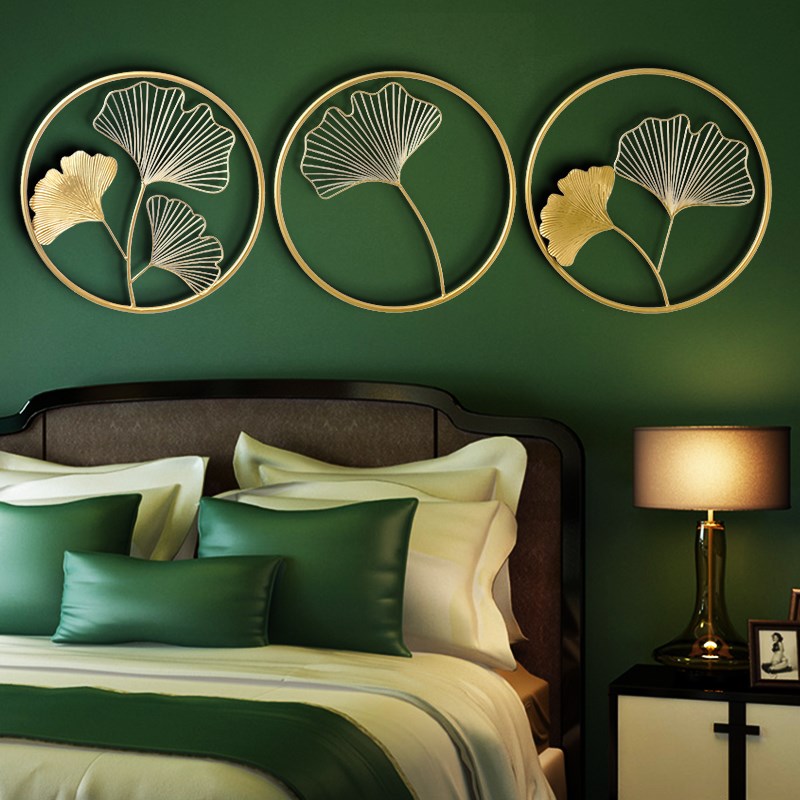 床头装饰挂件沙发背景墙金属卧室挂饰银杏叶墙面装饰轻奢壁挂铁艺|ruв категории Домашний быт, роспись - от Buy2taobao.com для оказания профессиональной услуги покупки агента Taobao