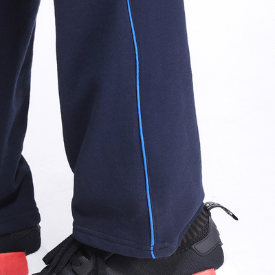 秋冬款棉质校服裤子一道杠蓝边