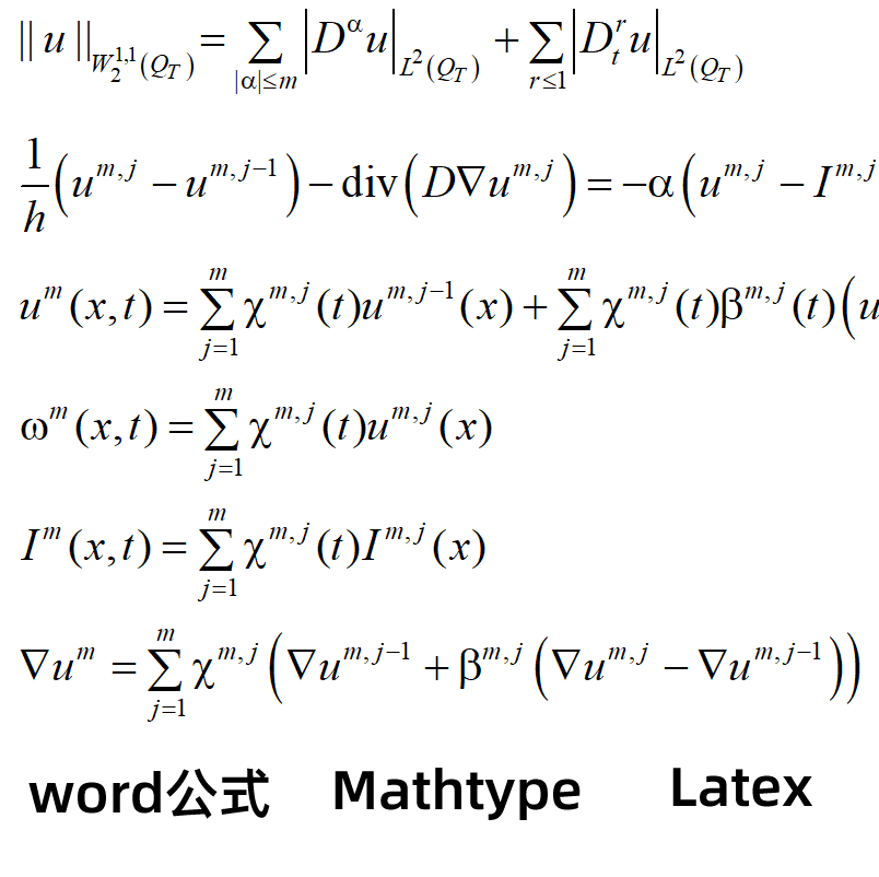 公式录入MathType公式word公式Latex公式公式代打图片公式转word