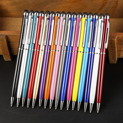 酒店用广告笔金属圆珠笔 触屏笔 商务会议办公礼品笔可定制印LOGO