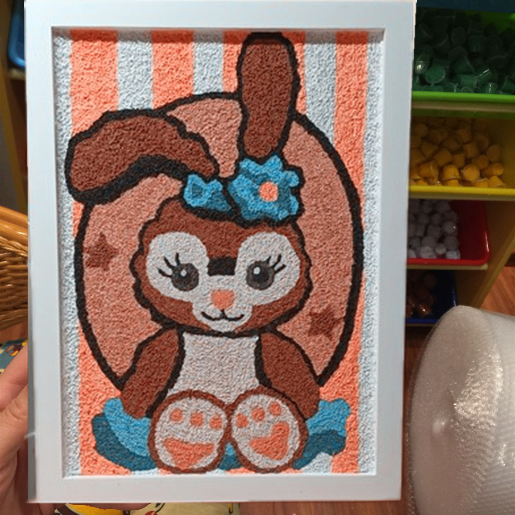 达菲兔星黛露史黛拉兔子可爱创意diy手工纸浆画材料包装饰彩泥画