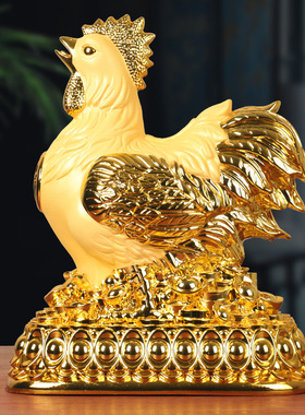 生肖鸡摆件金鸡存钱罐大吉大利客厅家居装饰品办公室店铺开业礼品